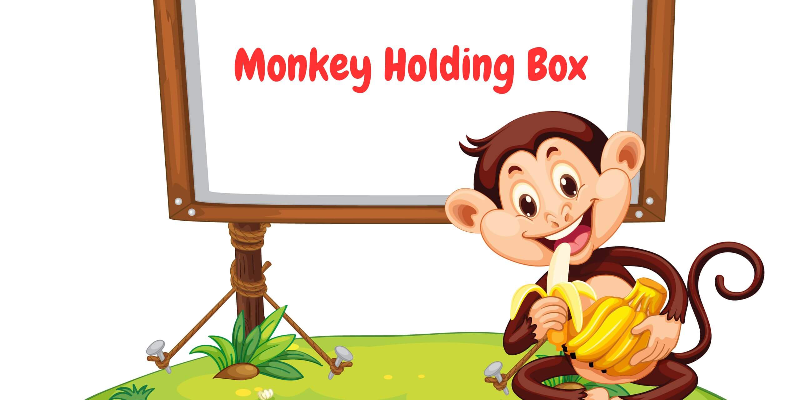 monkey holding box